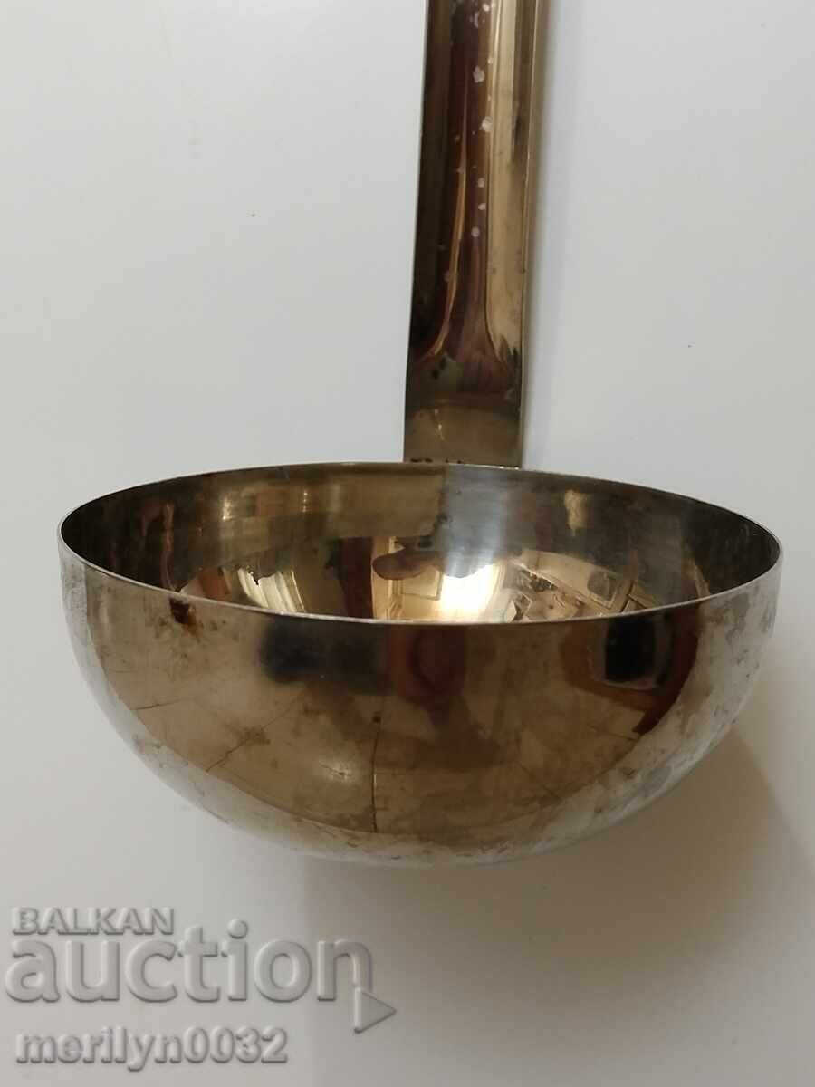 Lingură veche din oțel inoxidabil, polonic Coreea de Nord - 5