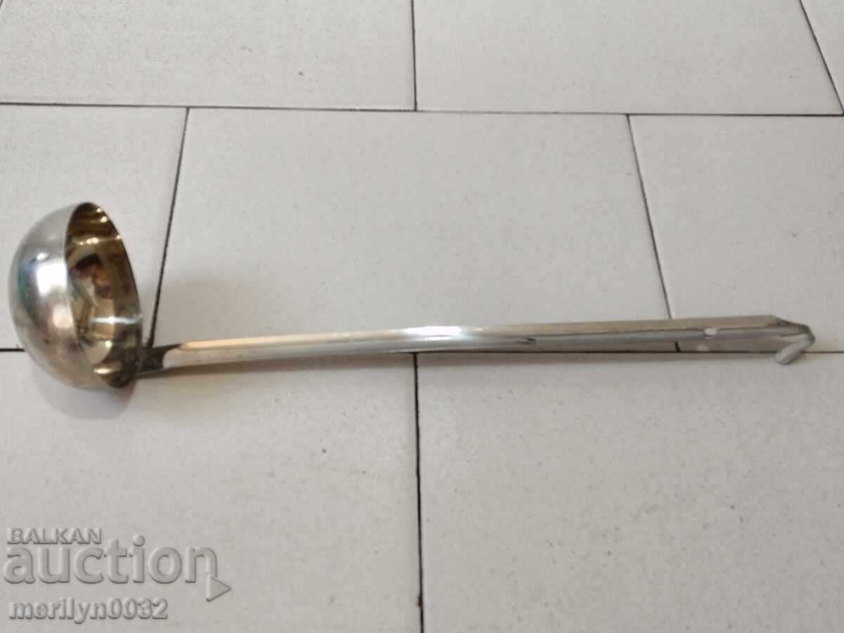 Lingură veche din oțel inoxidabil, polonic Coreea de Nord - 6