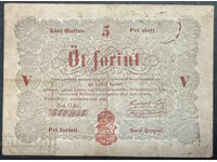 Hungary 5 Forint Gulden 1848