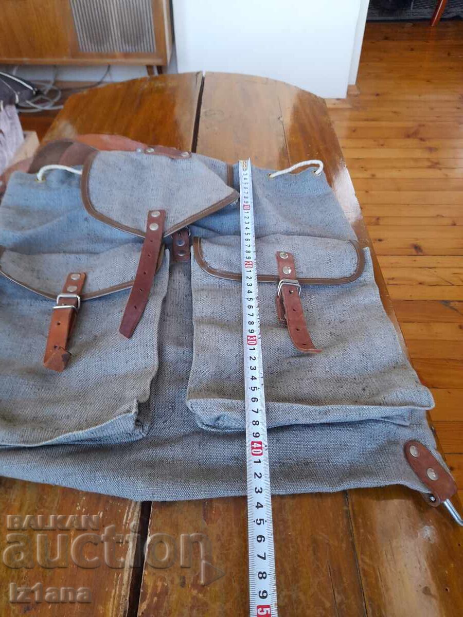 Old canvas backpack with price 50.00 BGN | € 25.56