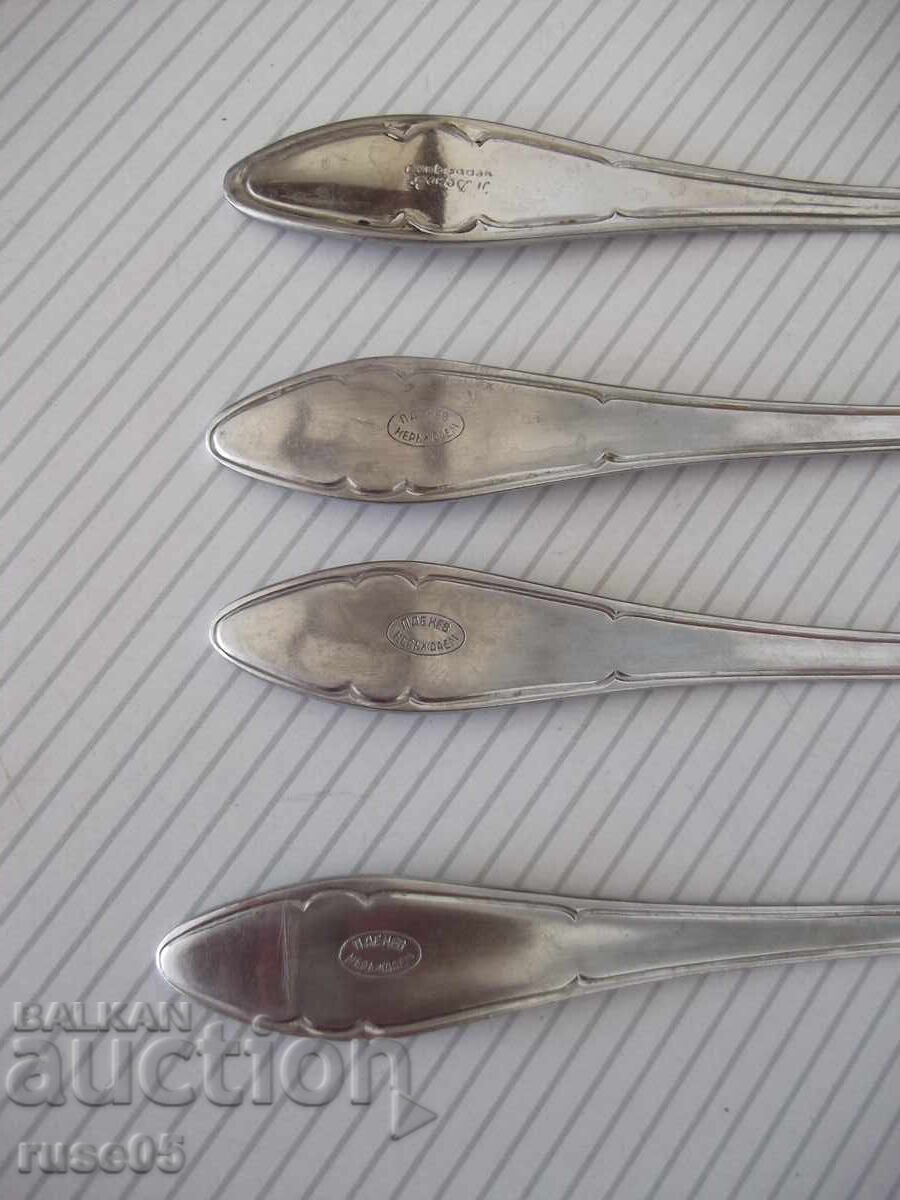Lot de 4 furculițe de la "Fabrica - P.Denev-Gabrovo" - 5 Lot de 4 furculițe de la "Fabrica - P.Denev-Gabrovo" - 5