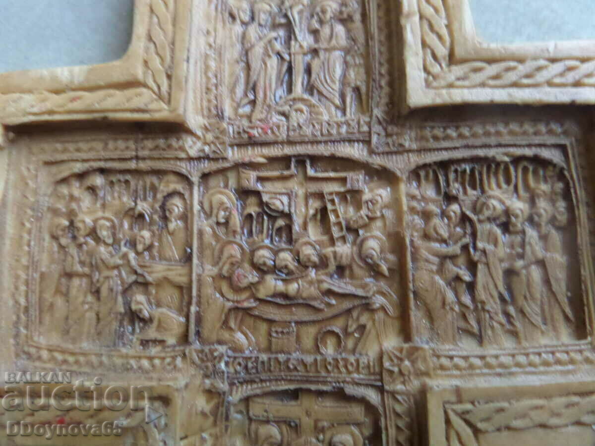 Auction Old Orthodox cross, with life scenes Auction Old Orthodox cross, with life scenes