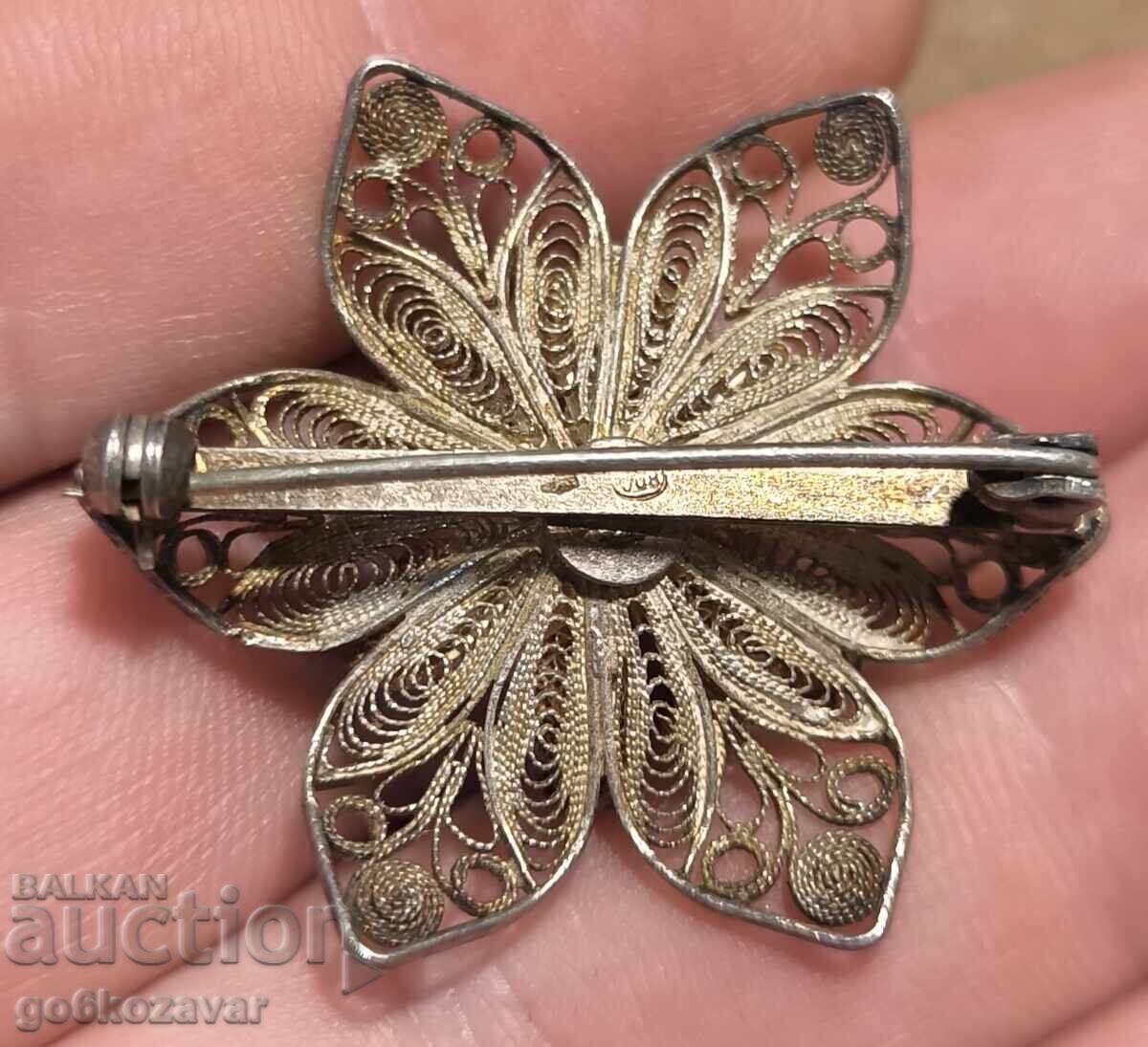 Old beautiful Brooch, Filigree! Perfect! - 5