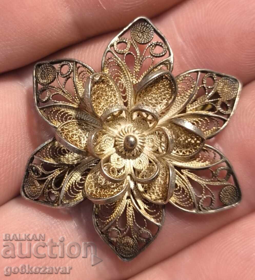 Old beautiful Brooch, Filigree! Perfect!