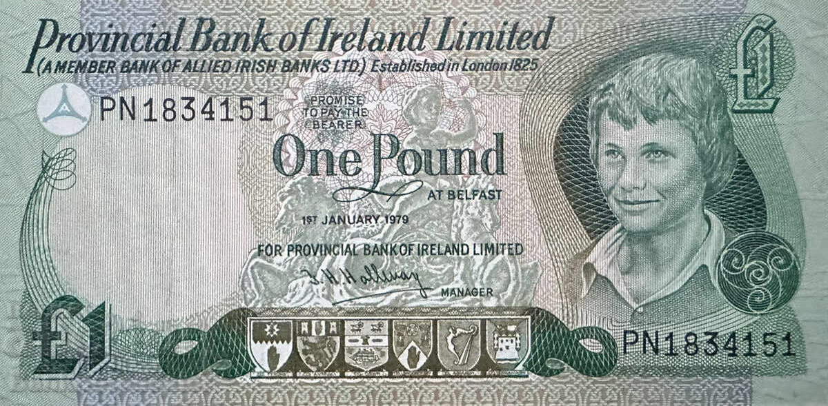 Irlanda Provincial Bank 1 Liră 1979 Pick 247b Ref 4151 Irlanda Provincial Bank 1 Liră 1979 Pick 247b Ref 4151
