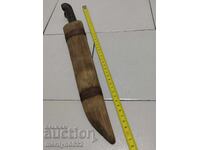 Σφυρήλατο τσεκούρι τσοπάνη καρακούλακ με θήκη, λεπίδα γιαταγάνι