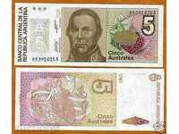 ЗОРБА АУКЦИОНИ АРЖЕНТИНА 5 АУСТРАЛА 1985   UNC