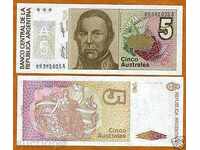 ЗОРБА АУКЦИОНИ АРЖЕНТИНА 5 АУСТРАЛА 1985   UNC