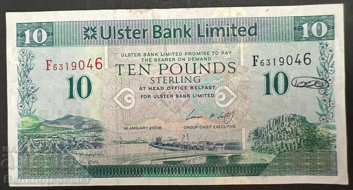 Northern Ireland Ulster 10 pounds 2008 Pick 341a Ref 9046