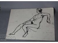 Old Master painting erotic nude body painting