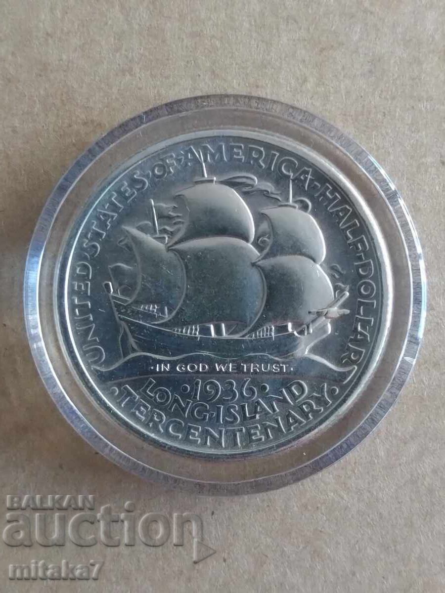 1/2 δολάριο 1936, ασήμι, ΗΠΑ με τιμή 132.00 BGN | € 67.49
