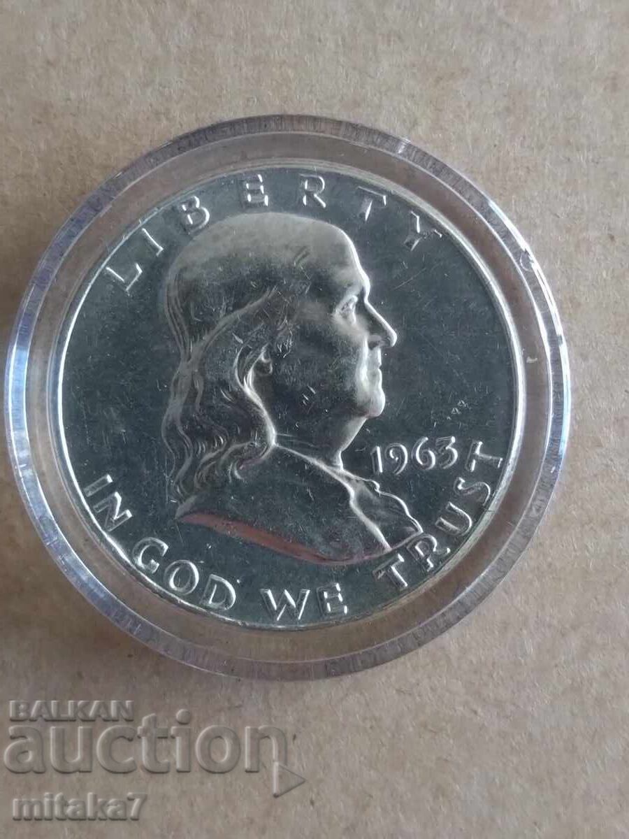 1/2 Dollar 1963, Silver, Η.Π.Α