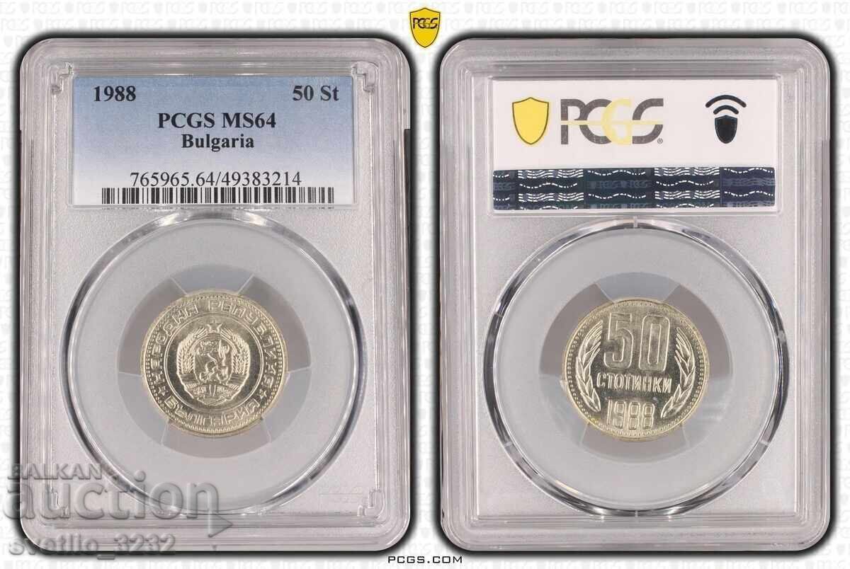 50 Centi 1988 MS 64 PCGS