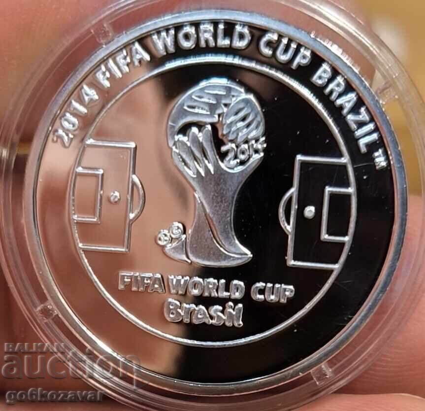 Monedă Medalie Campionatul Mondial de Fotbal 2014 Argint ! cu preț 16.00 BGN | € 8.18 Monedă Medalie Campionatul Mondial de Fotbal 2014 Argint ! cu preț 16.00 BGN | € 8.18