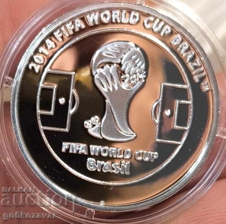 Coin Medal World Cup 2014 Silver! with price 16.00 BGN | € 8.18 Coin Medal World Cup 2014 Silver! with price 16.00 BGN | € 8.18