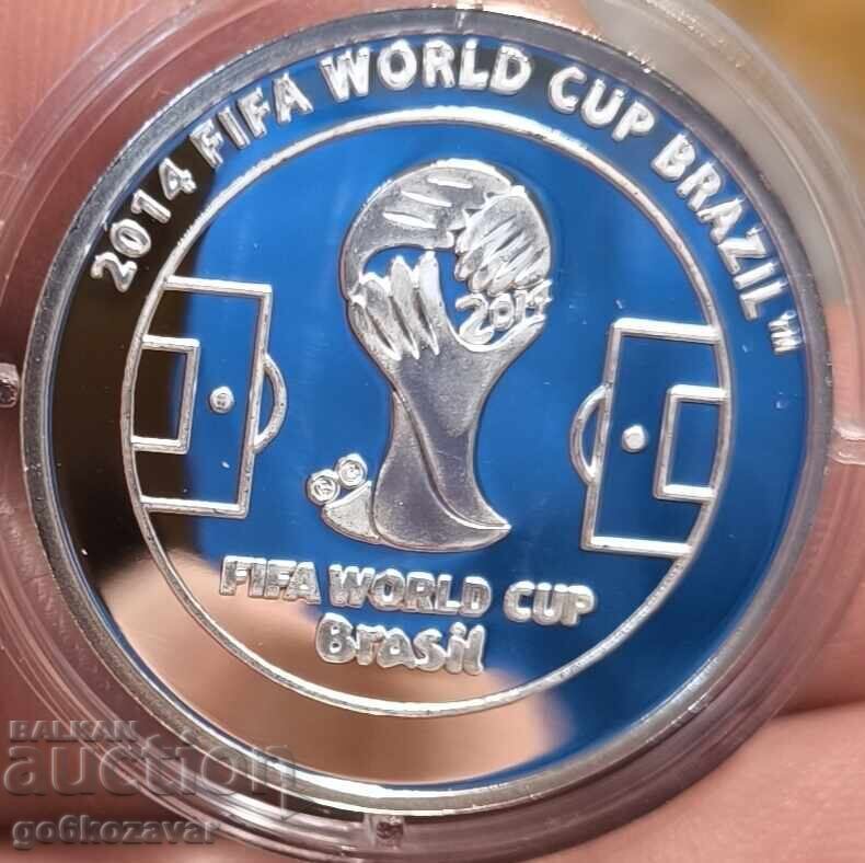 Монета Медал Световно По футбол 2014г Сребро ! с цена 16.00 лв. | € 8.18