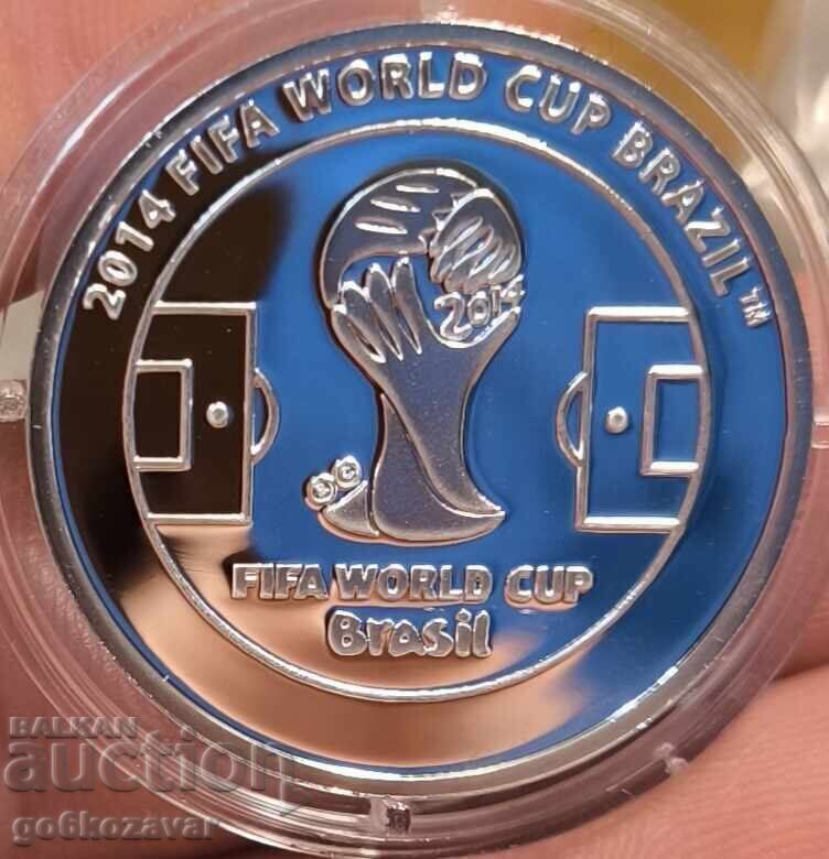 Монета Медал Световно По футбол 2014г Сребро ! с цена € 10.00 | 19.56 лв. Монета Медал Световно По футбол 2014г Сребро ! с цена € 10.00 | 19.56 лв.