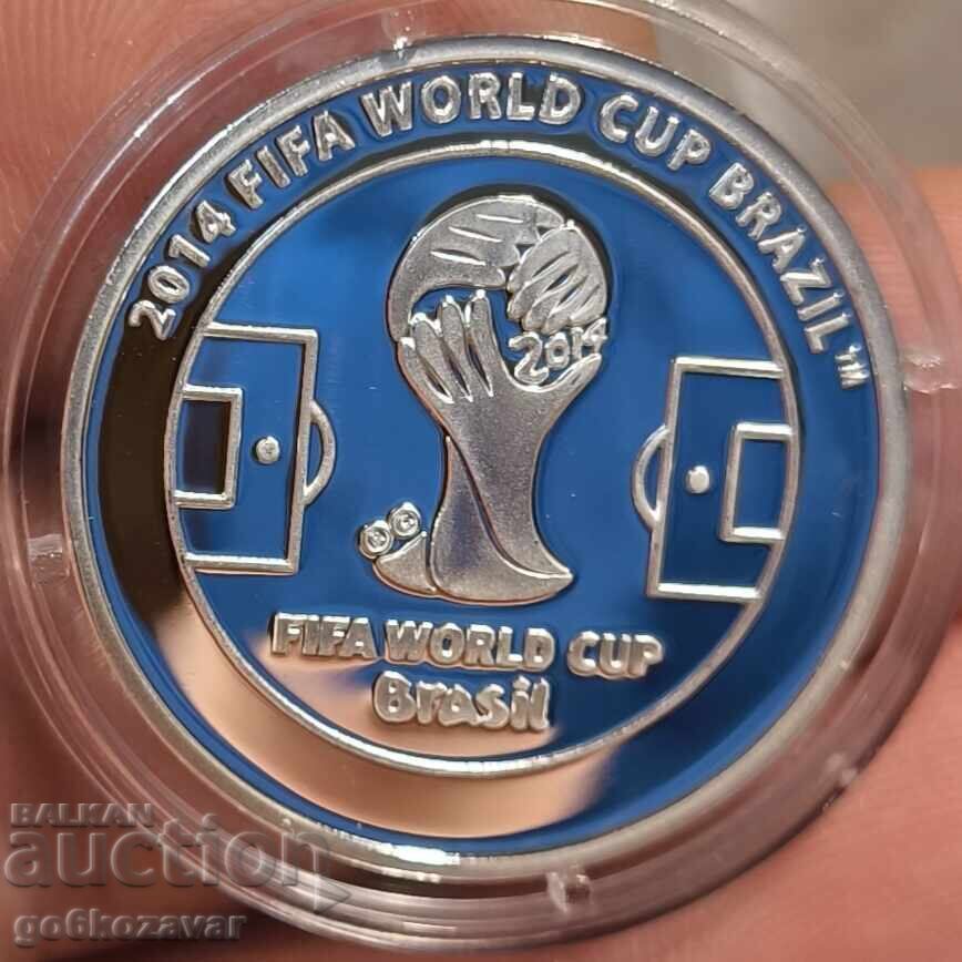 Монета Медал Световно По футбол 2014г Сребро ! с цена 16.00 лв. | € 8.18