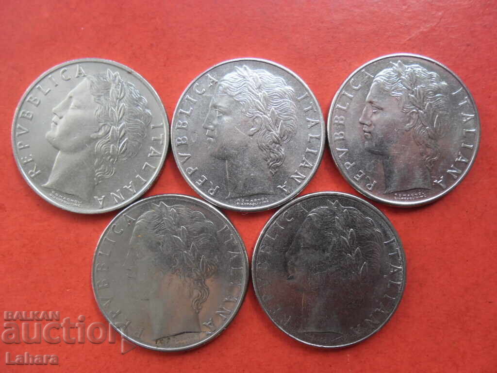 100 lire 1975, 1976, 1977, 1978 și 1979 Italia cu preț 2.80 BGN | € 1.43