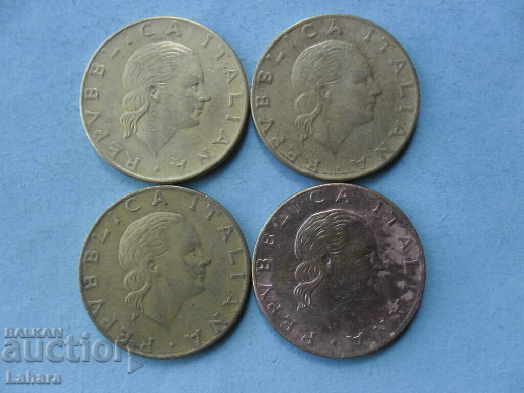 200 лири 1980 , 1981 , 1978 и 1979 г. Италия с цена 2.00 лв. | € 1.02