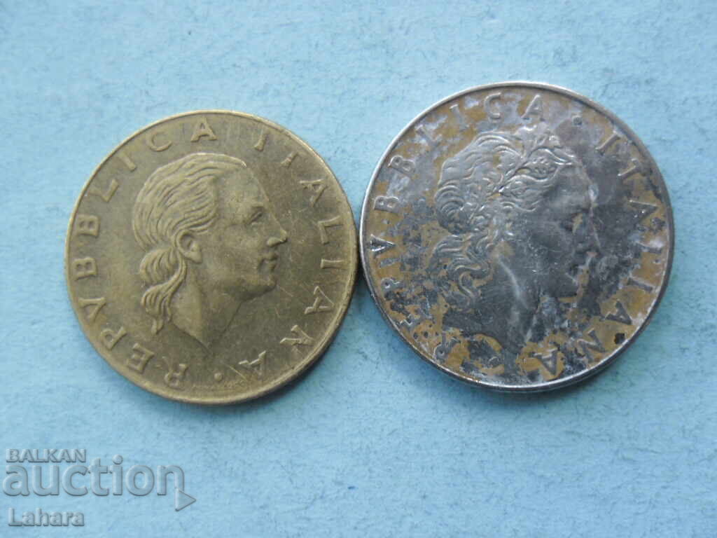 50 и 200 лири 1980 г. Италия с цена 1.00 лв. | € 0.51