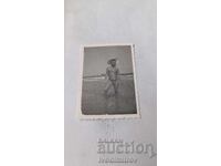 Снимка Несебър Мъж на Южния плаж на брега на морето 1961