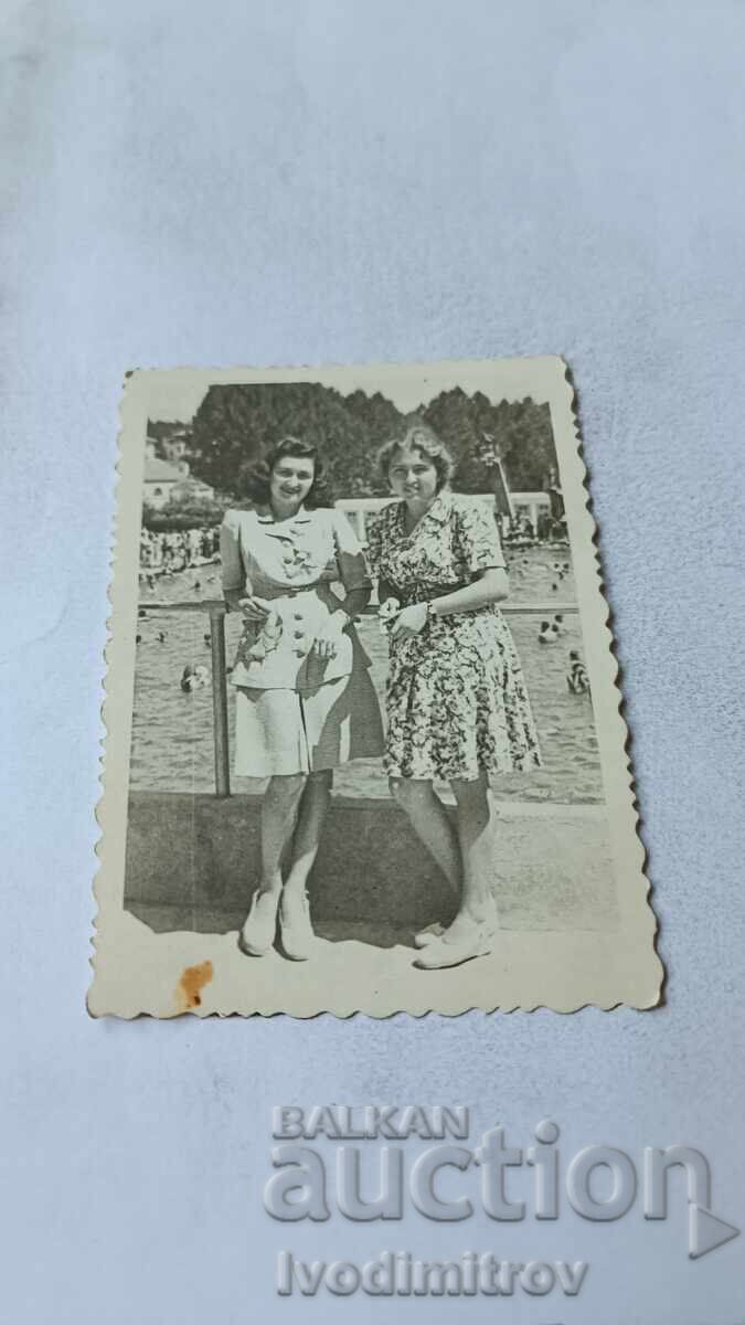 Photo of Lŭdzhene: Two young women on the beach, 1944