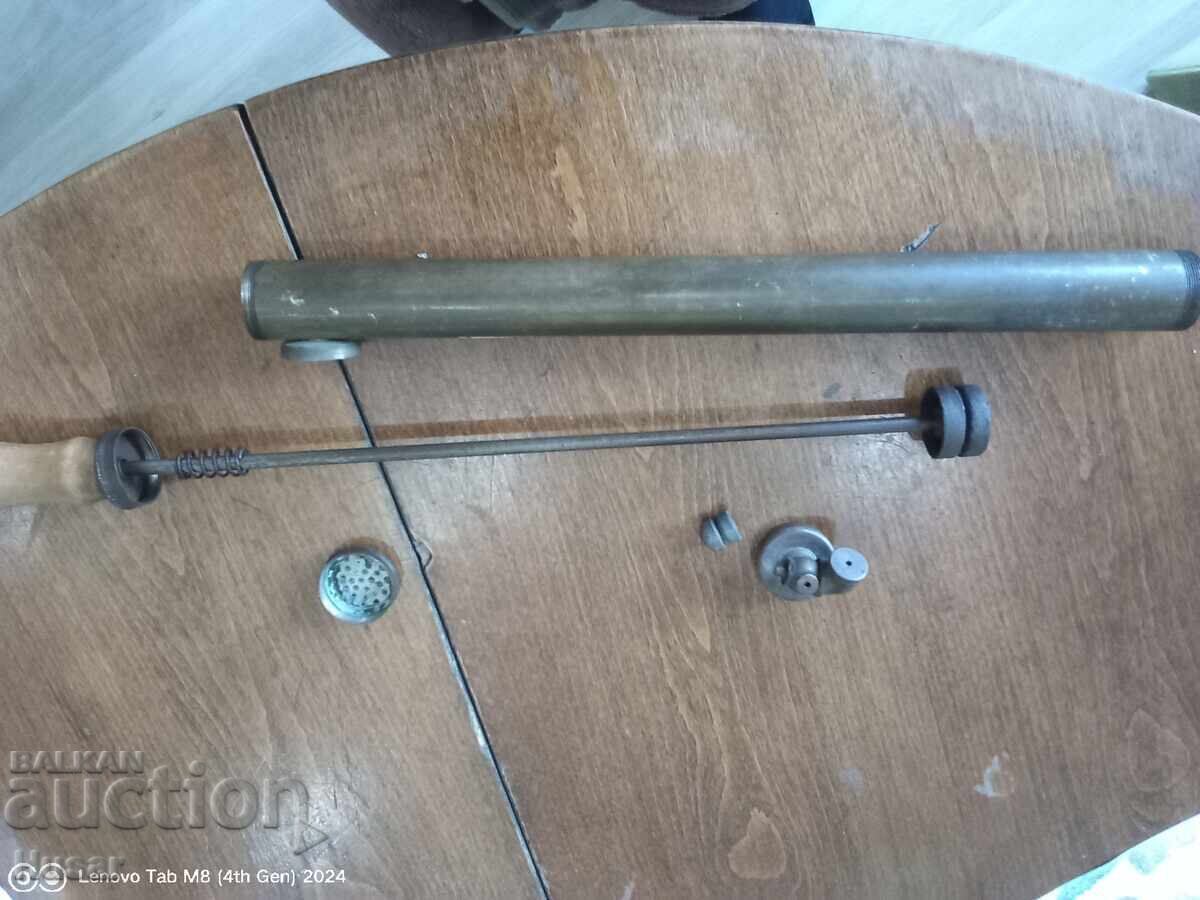 Old bronze pump, garden