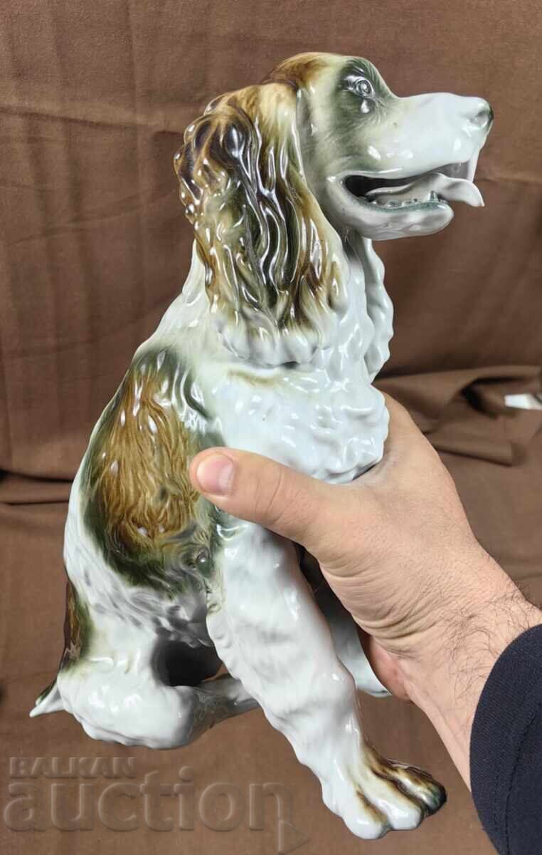 ОГРОМНО ПОРЦЕЛАНОВО КУЧЕ ФИГУРА СТАТУЕТКА МАРКИРАНА ЗДРАВА - 5