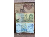 Αίγυπτος 1 λίρα, 50 πιάστρα, 25 πιάστρα