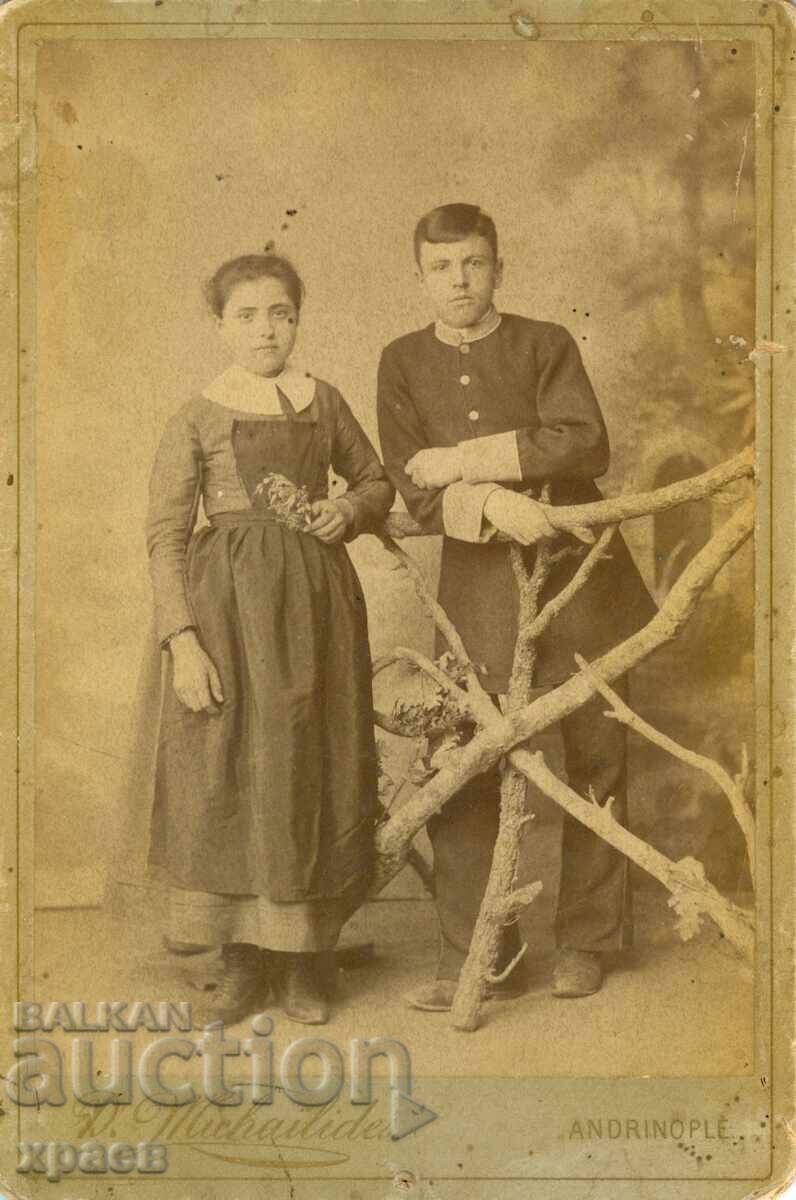 OLD PHOTOGRAPH - CARDBOARD - ODRIN - 1884