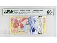 Iztochni Karibi Shtati 2 δολάρια 2023 PMG 66