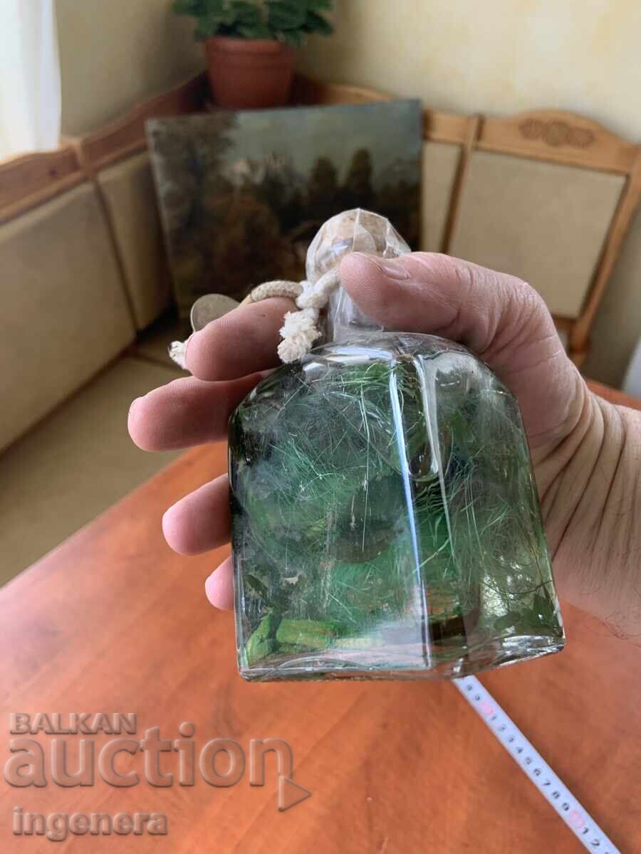 ШИШЕ С ВОДОРАСЛИ И ТЕЧНОСТ СТЪКЛО СУВЕНИР - 5