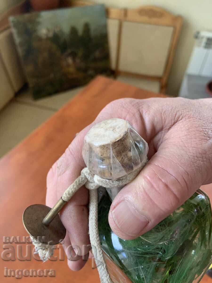 ШИШЕ С ВОДОРАСЛИ И ТЕЧНОСТ СТЪКЛО СУВЕНИР - 6