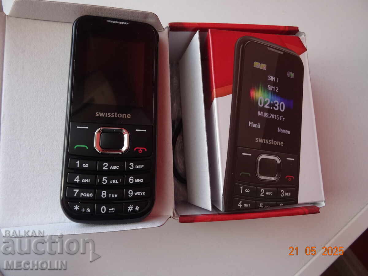 ΝΕΟ ΚΙΝΗΤΟ ΤΗΛΕΦΩΝΟ ΜΕ ΔΥΟ SIM SWISSTONE με τιμή 27.00 BGN | € 13.80 ΝΕΟ ΚΙΝΗΤΟ ΤΗΛΕΦΩΝΟ ΜΕ ΔΥΟ SIM SWISSTONE με τιμή 27.00 BGN | € 13.80
