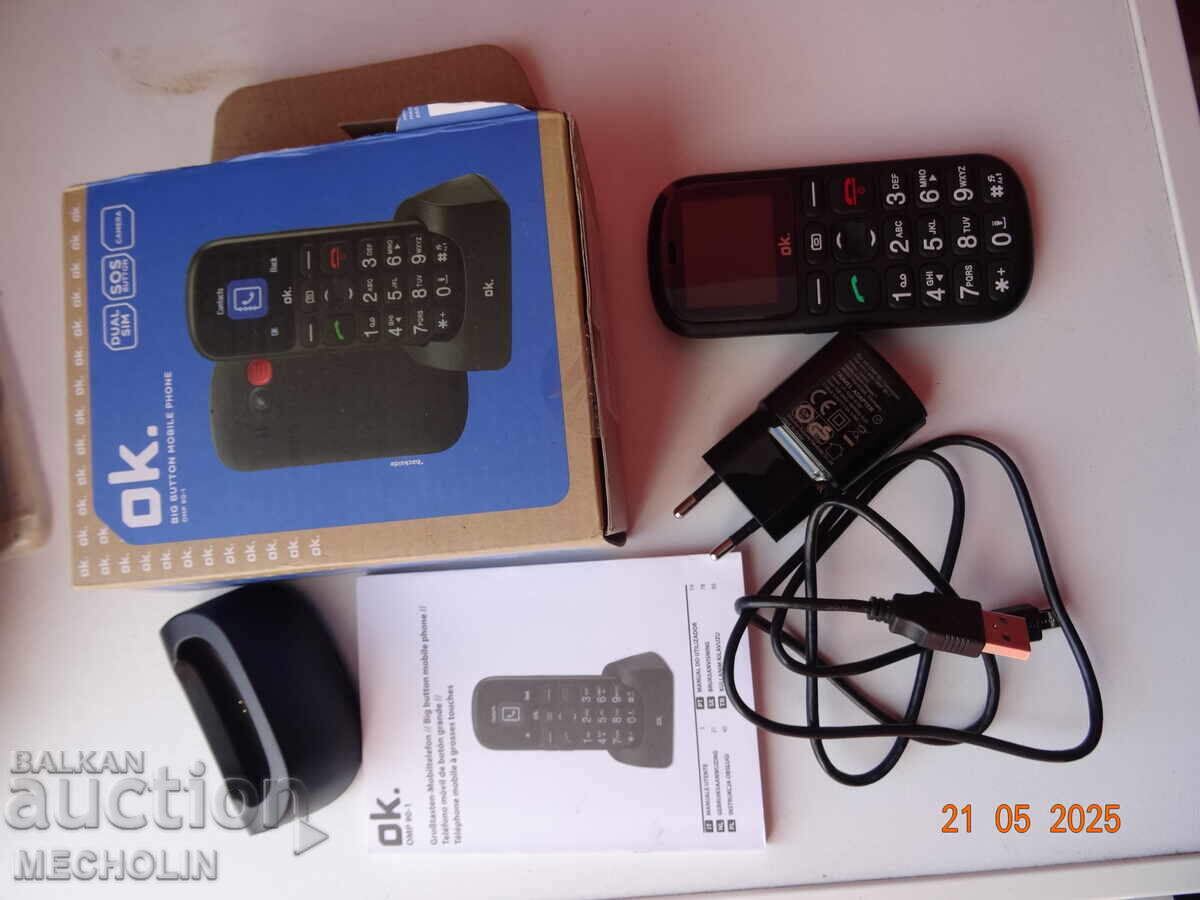 NEW MOBILE PHONE WITH DUAL SIM OK with price 27.00 BGN | € 13.80