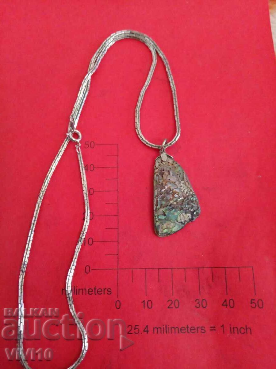 Antique necklace with mother-of-pearl