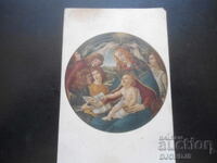 Old postcard, MAGNIFICAT, Botticelli, Uffizi Gallery