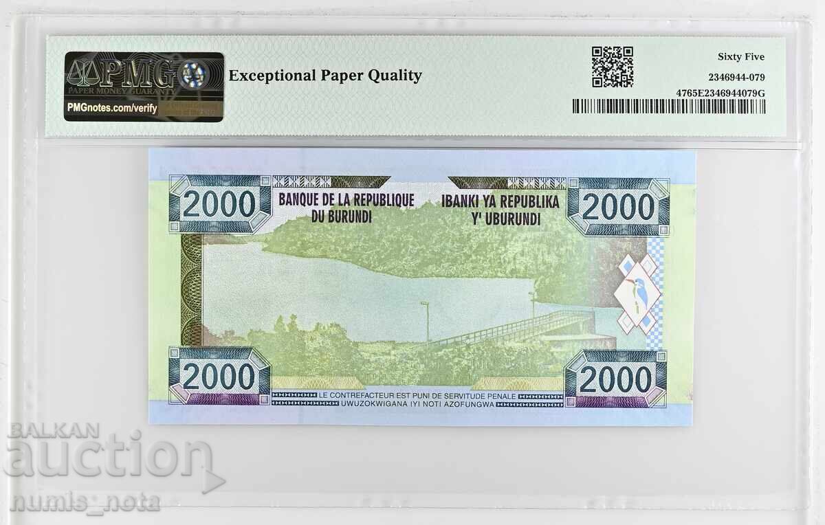 Burundi 2000 Francs 2008 Year PMG 65 with price 80.00 BGN | € 40.90 Burundi 2000 Francs 2008 Year PMG 65 with price 80.00 BGN | € 40.90
