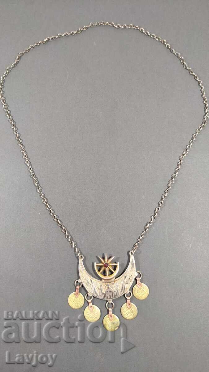 Jewelry Ottoman Empire crescent star niello Unique