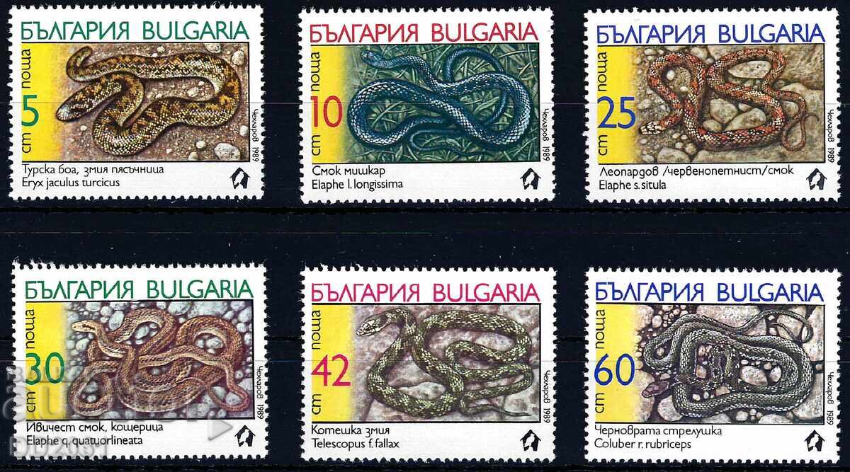 Bulgaria 1989 - Reptiles MNH