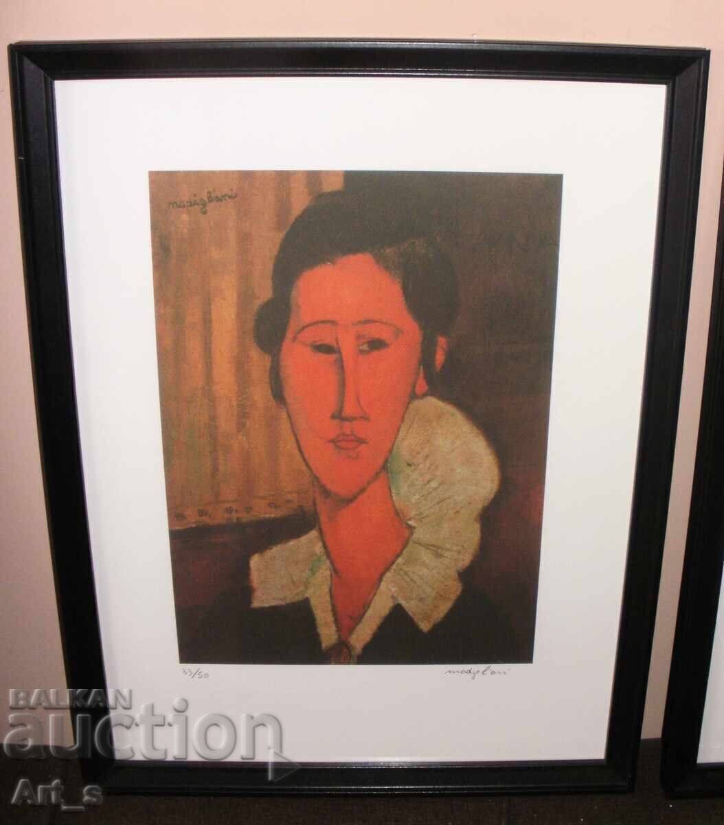 Auction  Amedeo Modigliani - 2 limited serigraphs in an edition of 50 pieces