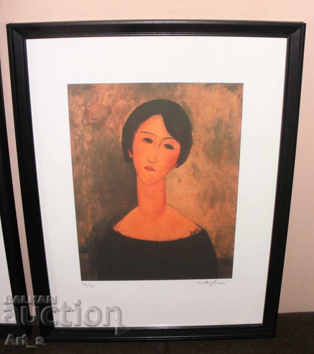 Delivery of Amedeo Modigliani - 2 limited serigraphs in an edition of 50 pieces