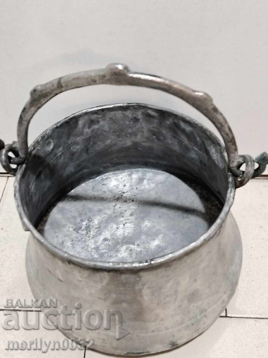 Old copper cauldron, copper, cauldron, forged vessel with price 89.00 BGN | € 45.50