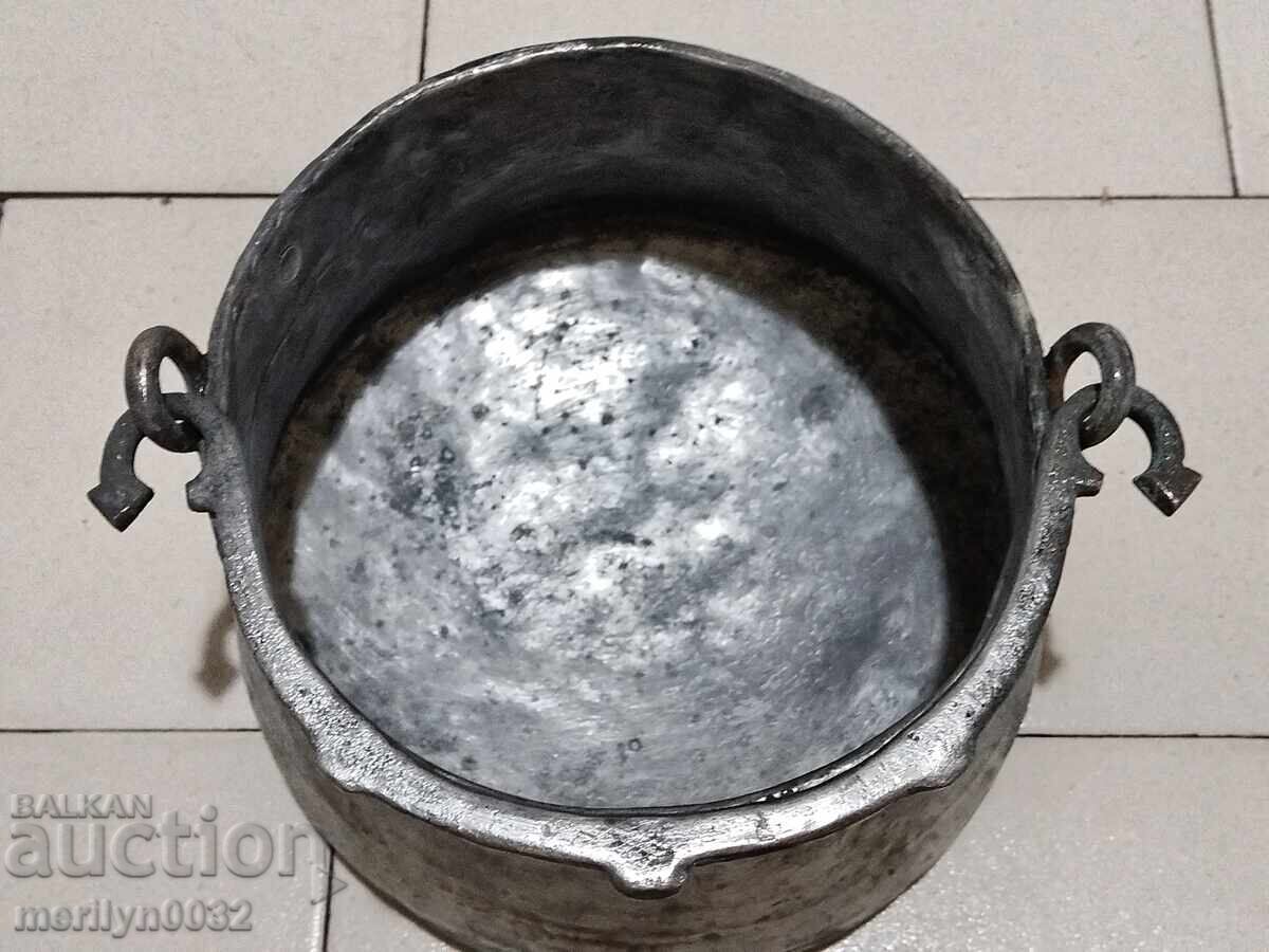 Old copper cauldron, copper, cauldron, forged vessel - 5