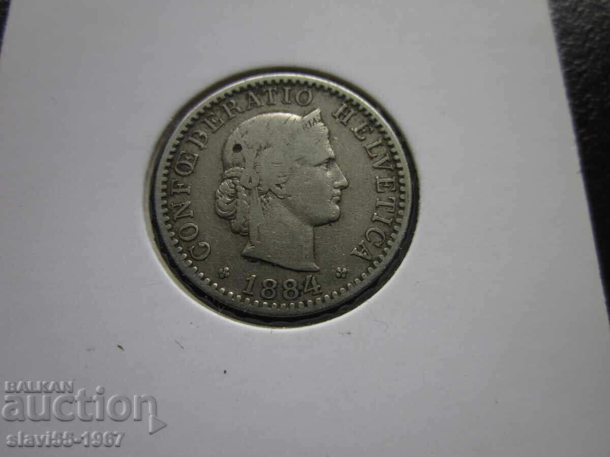 Livrarea 20 Rappen ELVEȚIA 1884, EXCELENTĂ CALITATE !!! Livrarea 20 Rappen ELVEȚIA 1884, EXCELENTĂ CALITATE !!!