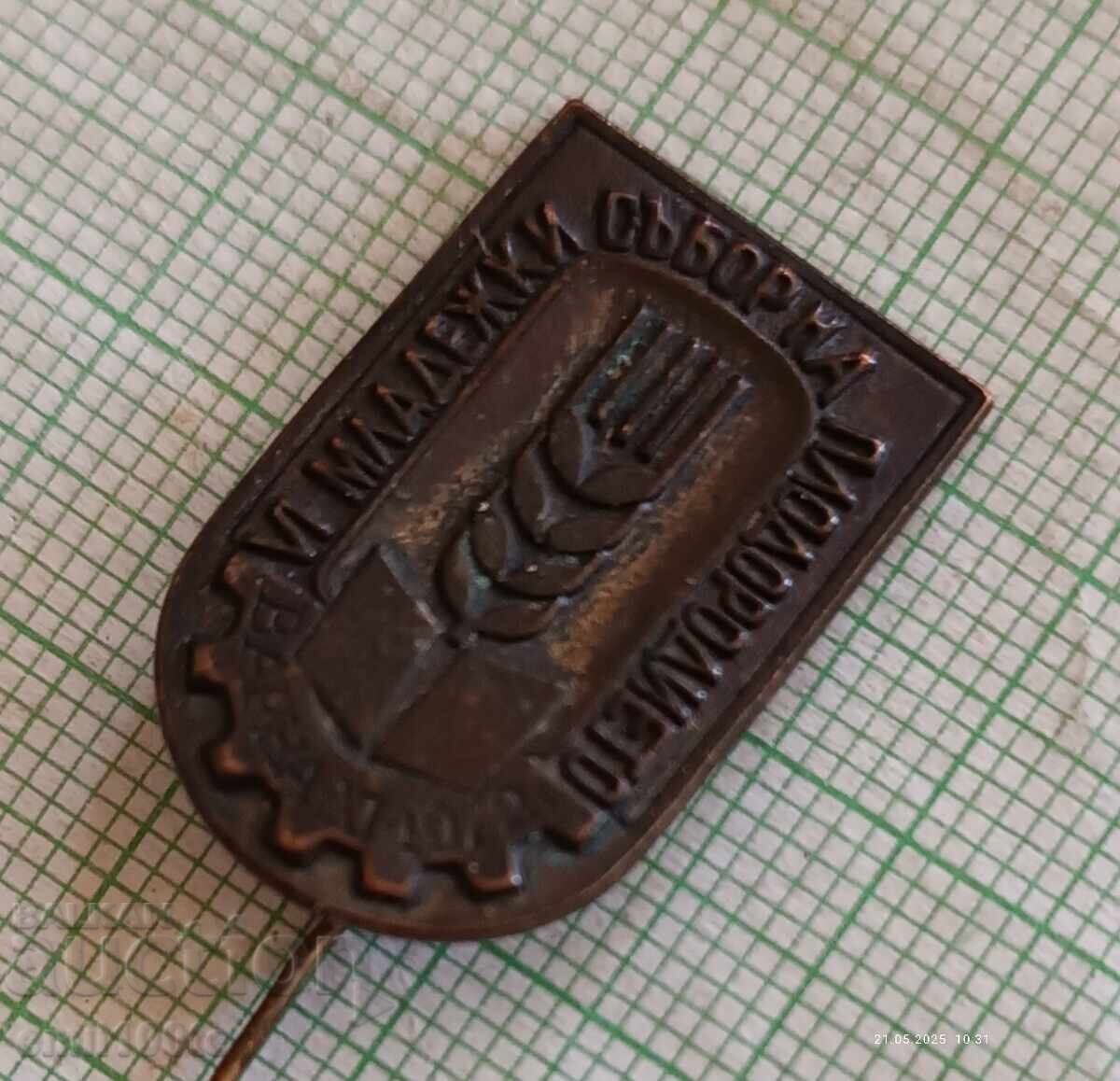 Licitație Insigna - Întrunire de tineret pentru rodnicie Varna 1972