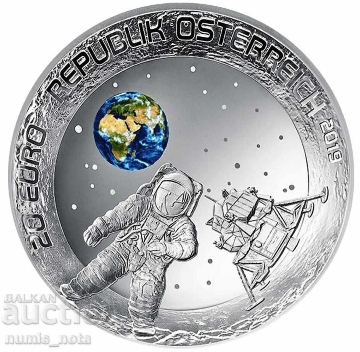 20 ευρώ 2019 Αυστρία - 50 έτη από την πρώτη προσελήνωση με τιμή 250.00 BGN | € 127.82 20 ευρώ 2019 Αυστρία - 50 έτη από την πρώτη προσελήνωση με τιμή 250.00 BGN | € 127.82