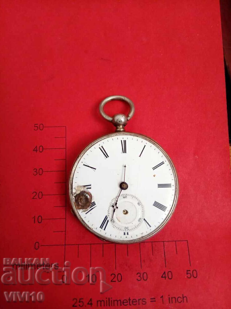 Antique French Pocket Watch, Silver