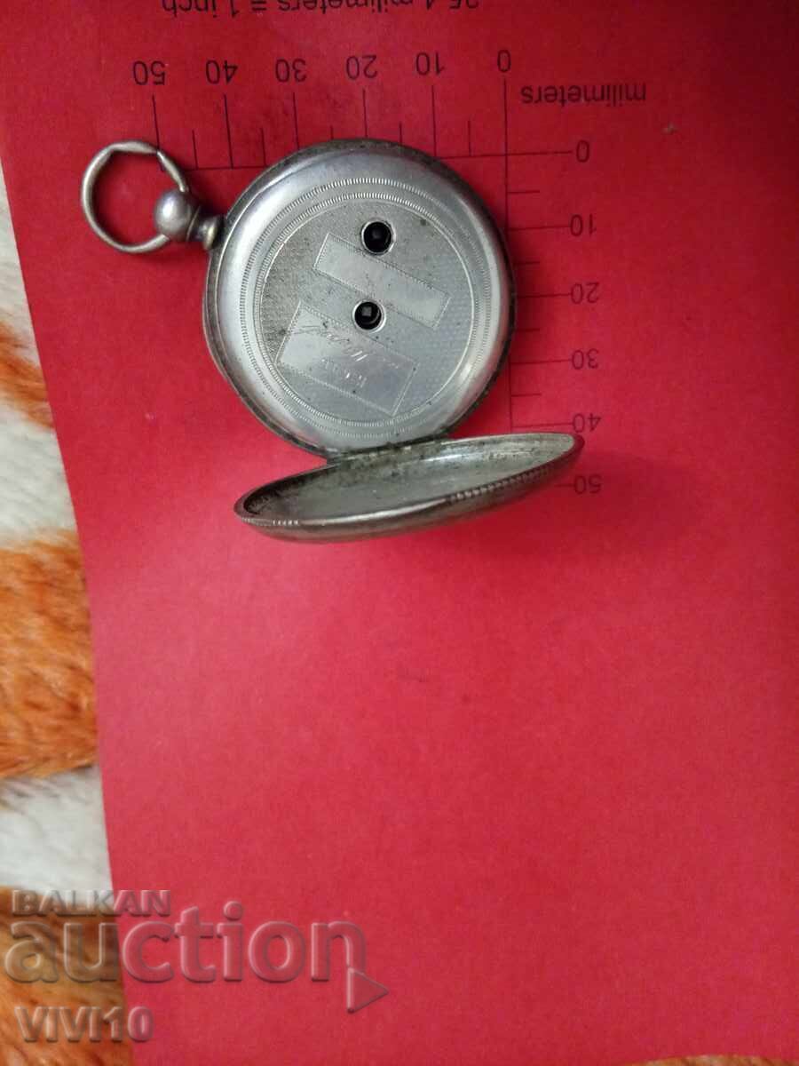 Δημοπρασία Παλαιό Γαλλικό ρολόι τσέπης, ασήμι